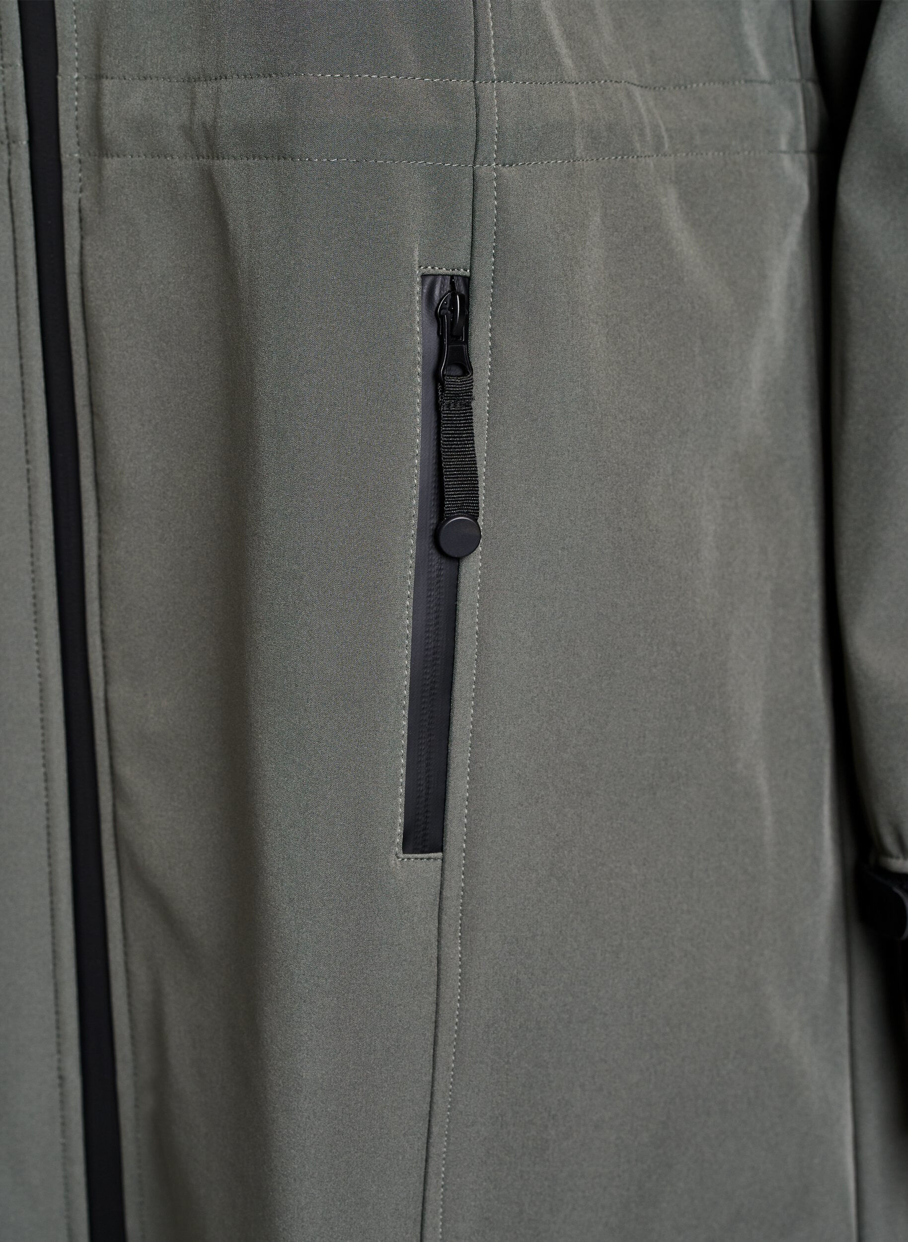 ZizziSoftshell jas met afneembare capuchon, Grijs, Packshot image number 3