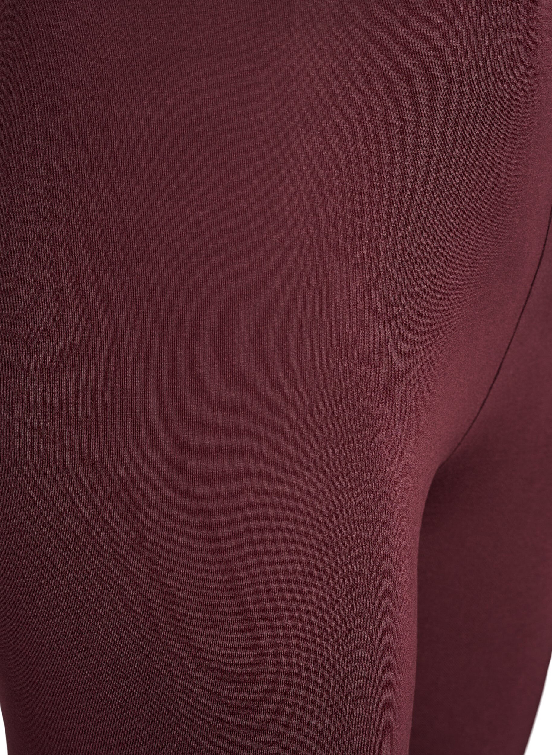 Zizzi Leggings basiques en viscose, Bordeaux fonc&eacute;, Packshot image number 2