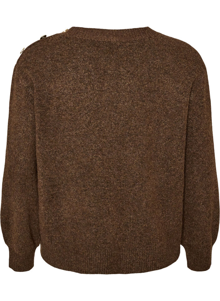 Breisel blouse met knoopdetail, 0890, Packshot image number 1