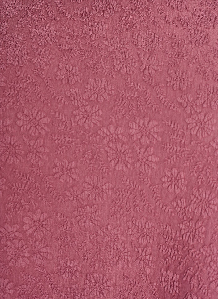 Gestructureerde blouse met korte mouwen, Rood, Packshot image number 2