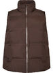Doudoune sans manches courte avec col montant, Marron, Packshot image number 0