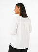 Katoenen blouse met broderie anglaise en 3/4 mouwen, Bright White, Model image number 1