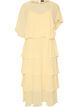 Robe maxi avec plusieurs couches de volants et cape amovible, Jaune clair, Packshot image number 0