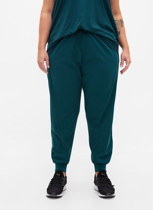 Pantalon d'entraînement ample avec poches, Deep Teal, Model image number 2