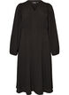 Robe midi avec smocks et boutons d&eacute;coratifs, Noir, Packshot image number 0
