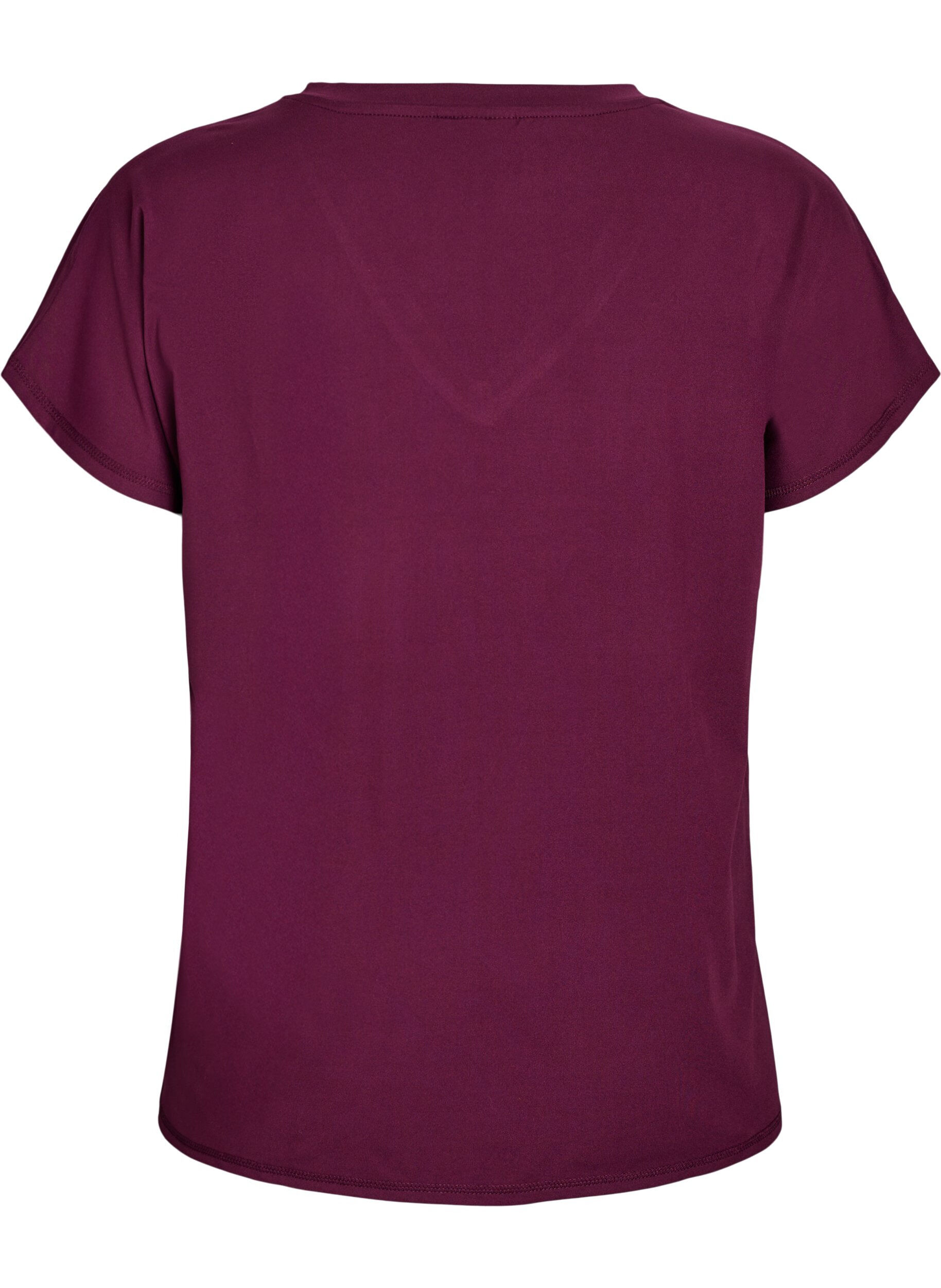 ZizziLosvallend sport T-shirt met V-hals, Rood, Packshot image number 1