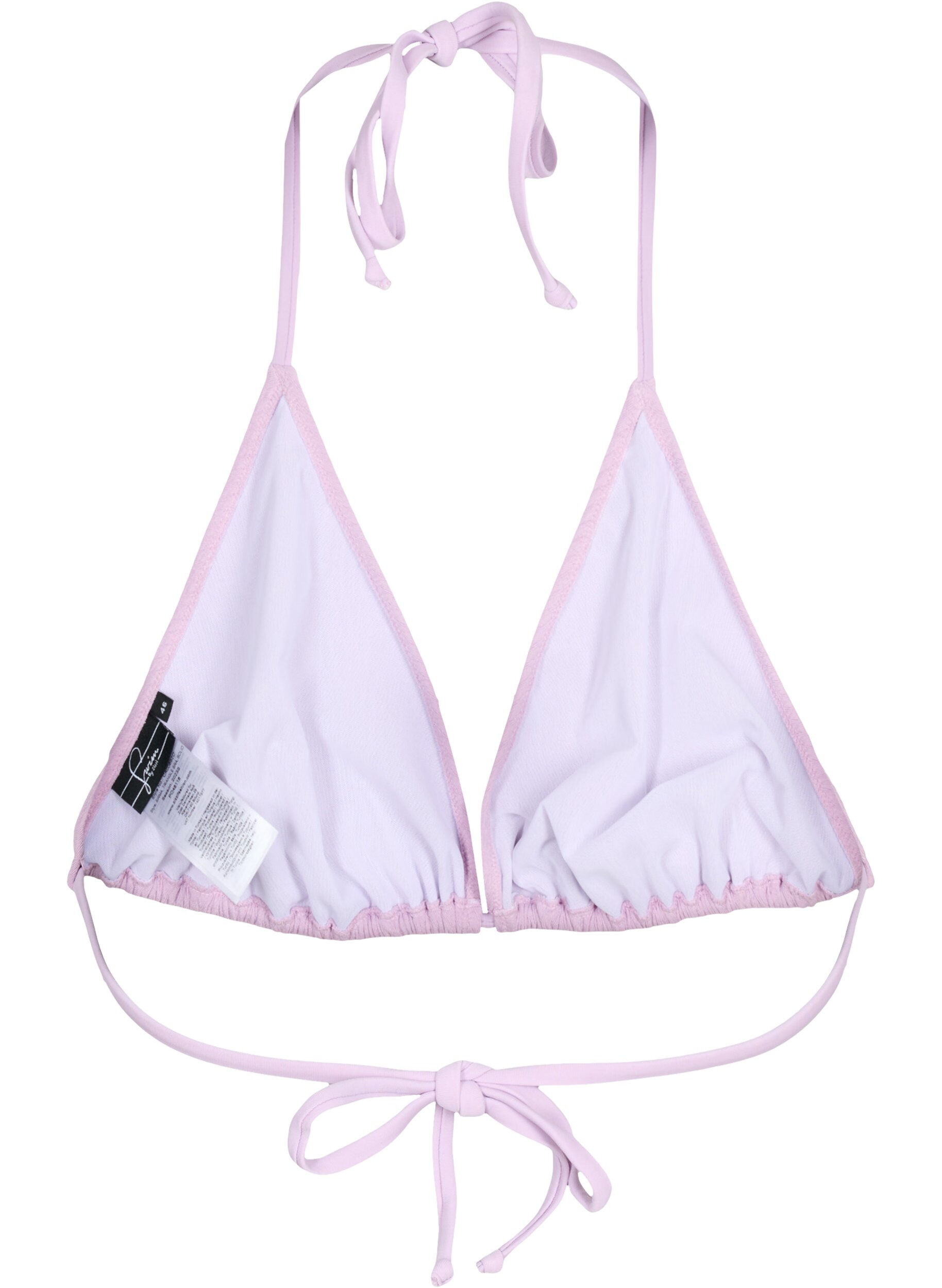 ZizziDriehoekige bikini top met cr&ecirc;pe structuur, Paars, Packshot image number 1