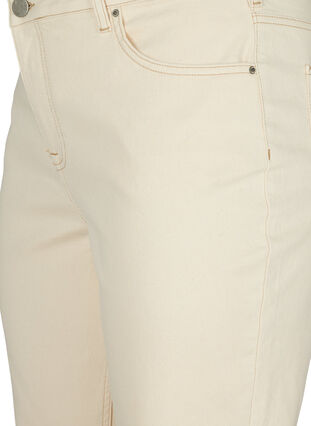 Short en jean à bords bruts, Light Yellow, Packshot image number 2