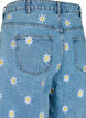 Short Mille à taille haute avec fleurs brodées, Light Blue Flower, Packshot image number 3