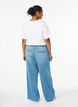 Losse pasvorm jeans met een elastische tailleband en een trekkoord, Blauw, Model image number 1
