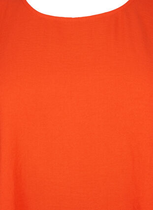 Blouse à manches courtes avec des plis., Orange.com, Packshot image number 2