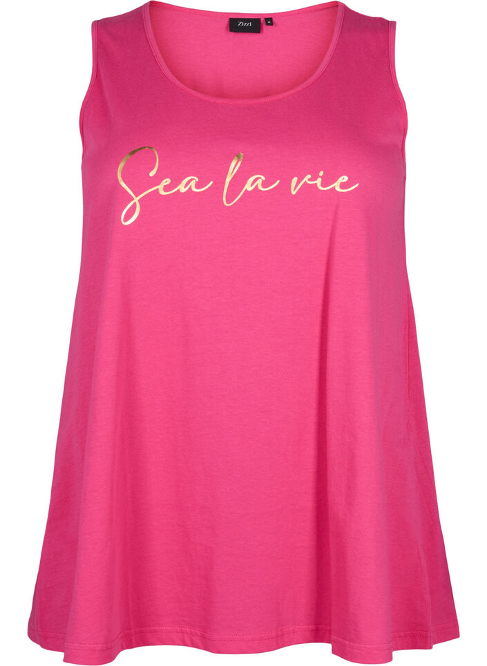 Top en coton avec forme en A, Rose, Packshot image number 0