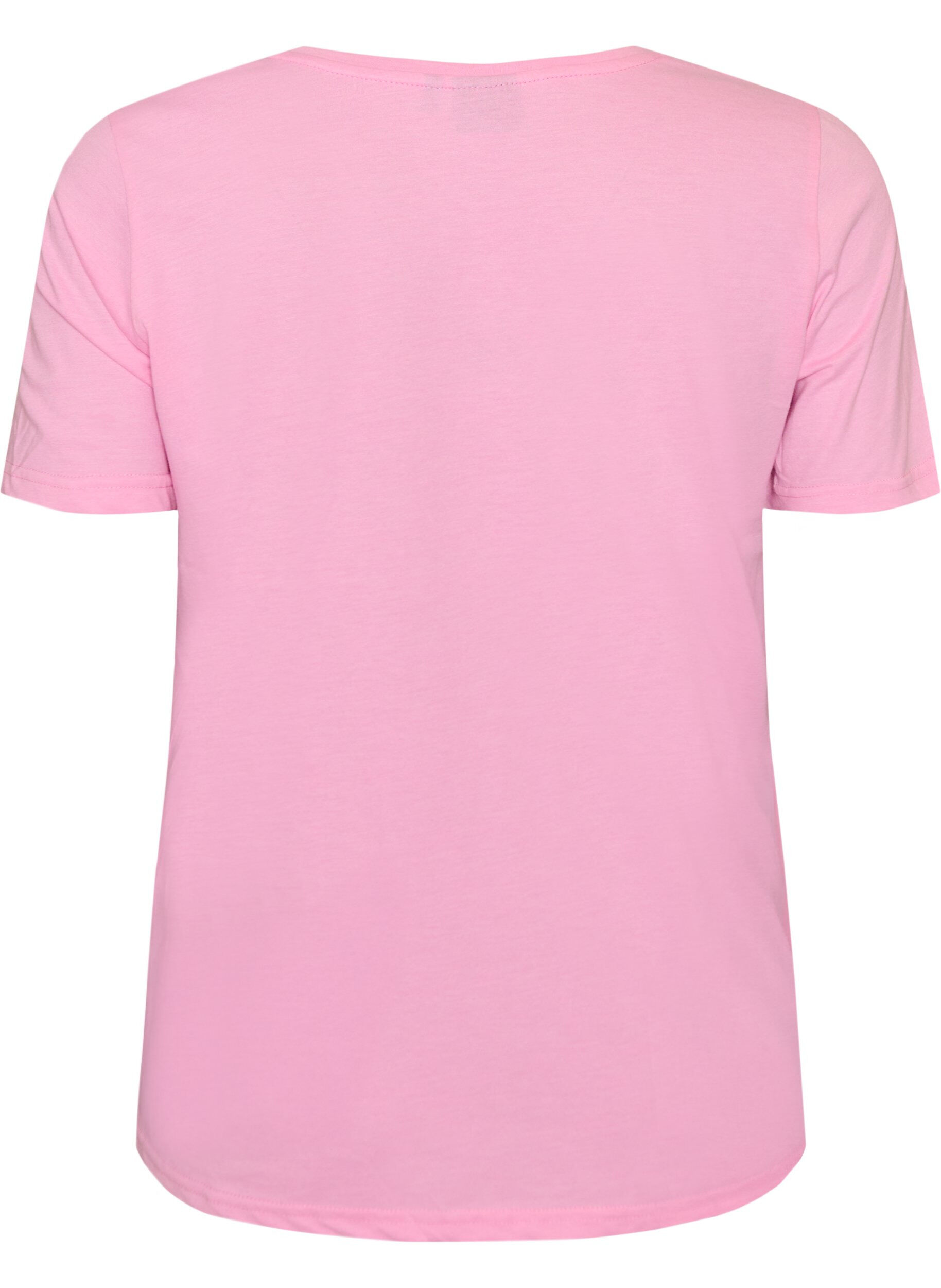 ZizziT-shirt col V, Rose, Packshot image number 1