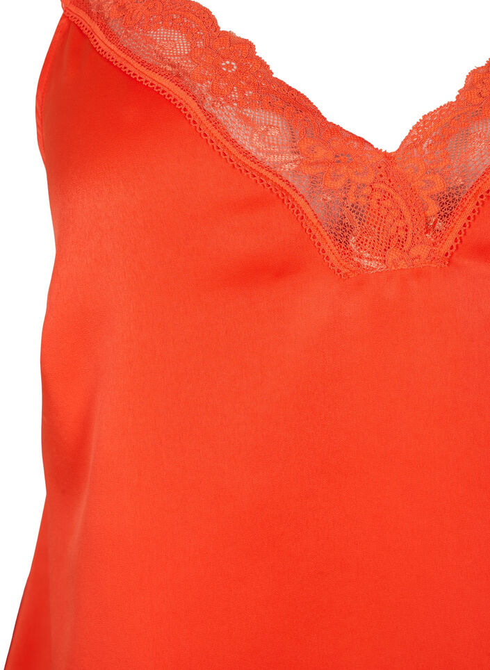 FLASH - Top met V-hals en kanten rand, Orange.com, Packshot image number 2