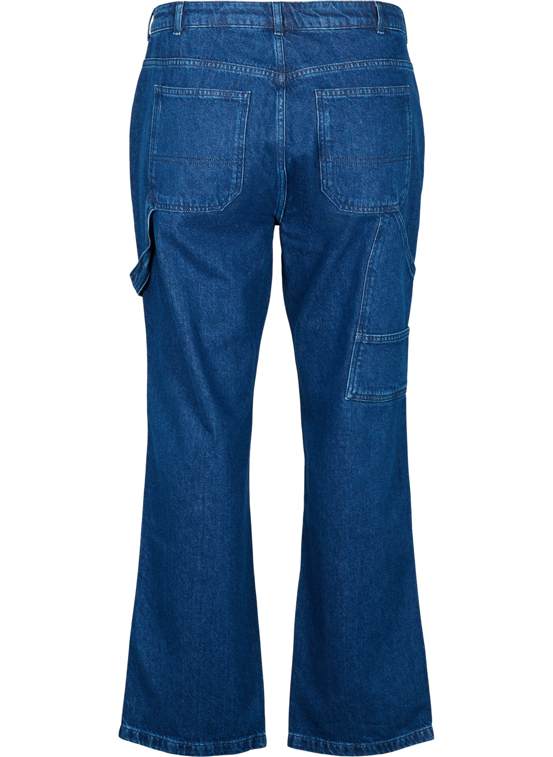 ZizziCargo jeans met rechte pijp, Dark blue, Packshot image number 1