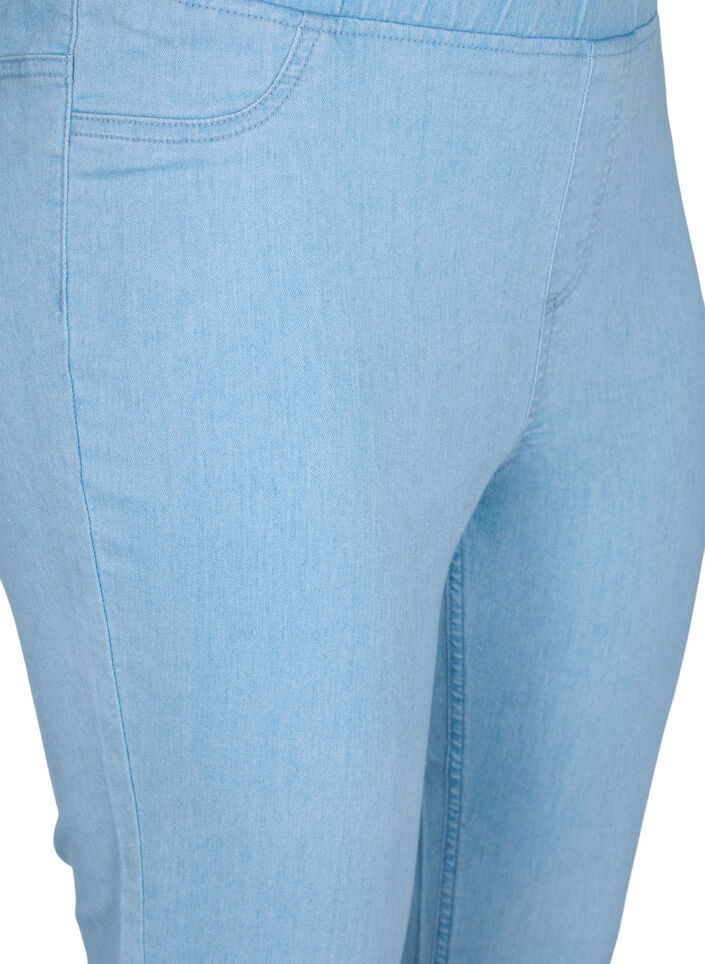 Driekwart broek in katoenmix, Light blue denim, Packshot image number 2