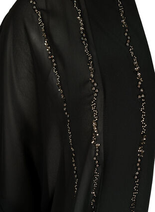 Kimono à manches 3/4 et perles, Black, Packshot image number 2