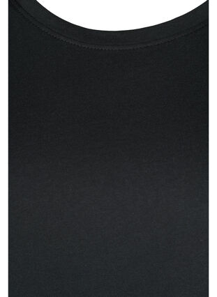 T-shirt d'entraînement en coton avec texte et manches courtes, Black, Packshot image number 2