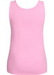 Solide kleur basis top in katoen, Roze, Packshot image number 1