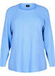 Gebreide blouse met ronde hals, Della R. Blue Mel., Packshot image number 0