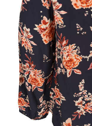 Viscose blouse met bloemenprint, NS w. Red Flower, Packshot image number 3