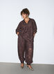 Pantalon ballon en dentelle avec short int&eacute;rieur, Marron, Model image number 0