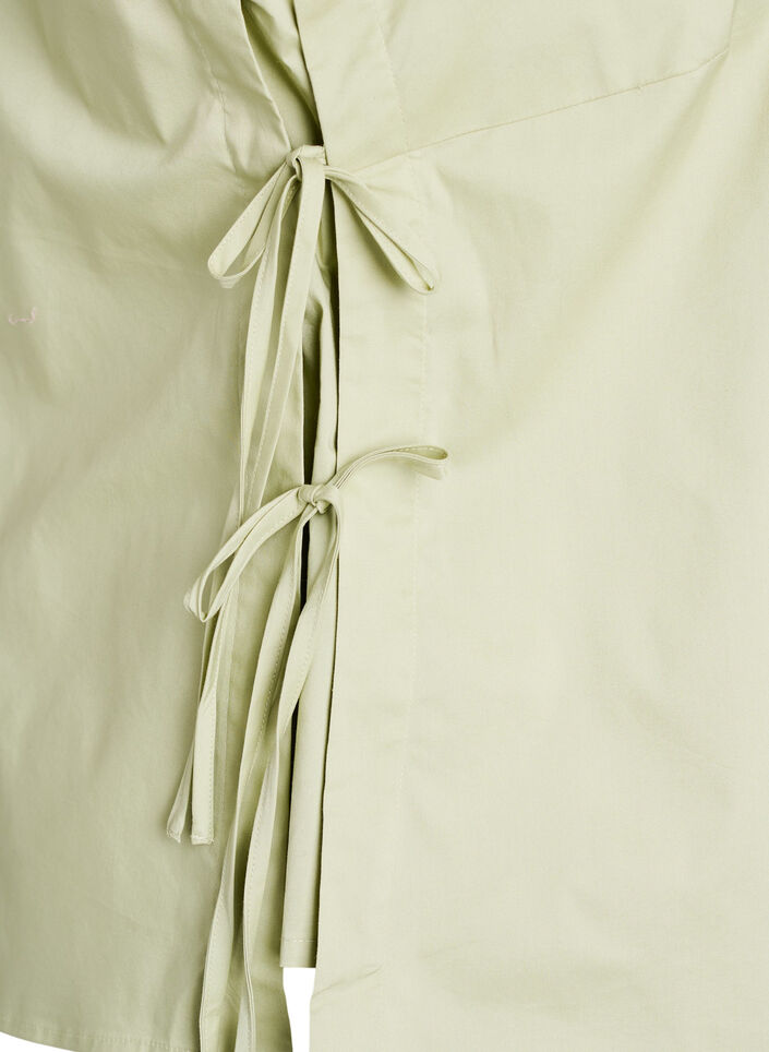 Mouwloze top met strikdetail aan de zijkanten, Groen, Packshot image number 3