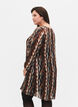 Jurk met lange mouwen, V-hals en print, Earthy Zig Zag, Model image number 1