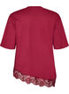 T-shirt met asymmetrische kanten zoom, Rood, Packshot image number 1