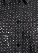 Robe en denim avec sequins et manches 3/4, Noir, Packshot image number 2