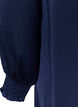 Robe en satin avec manches longues et col en V, Bleu, Packshot image number 3