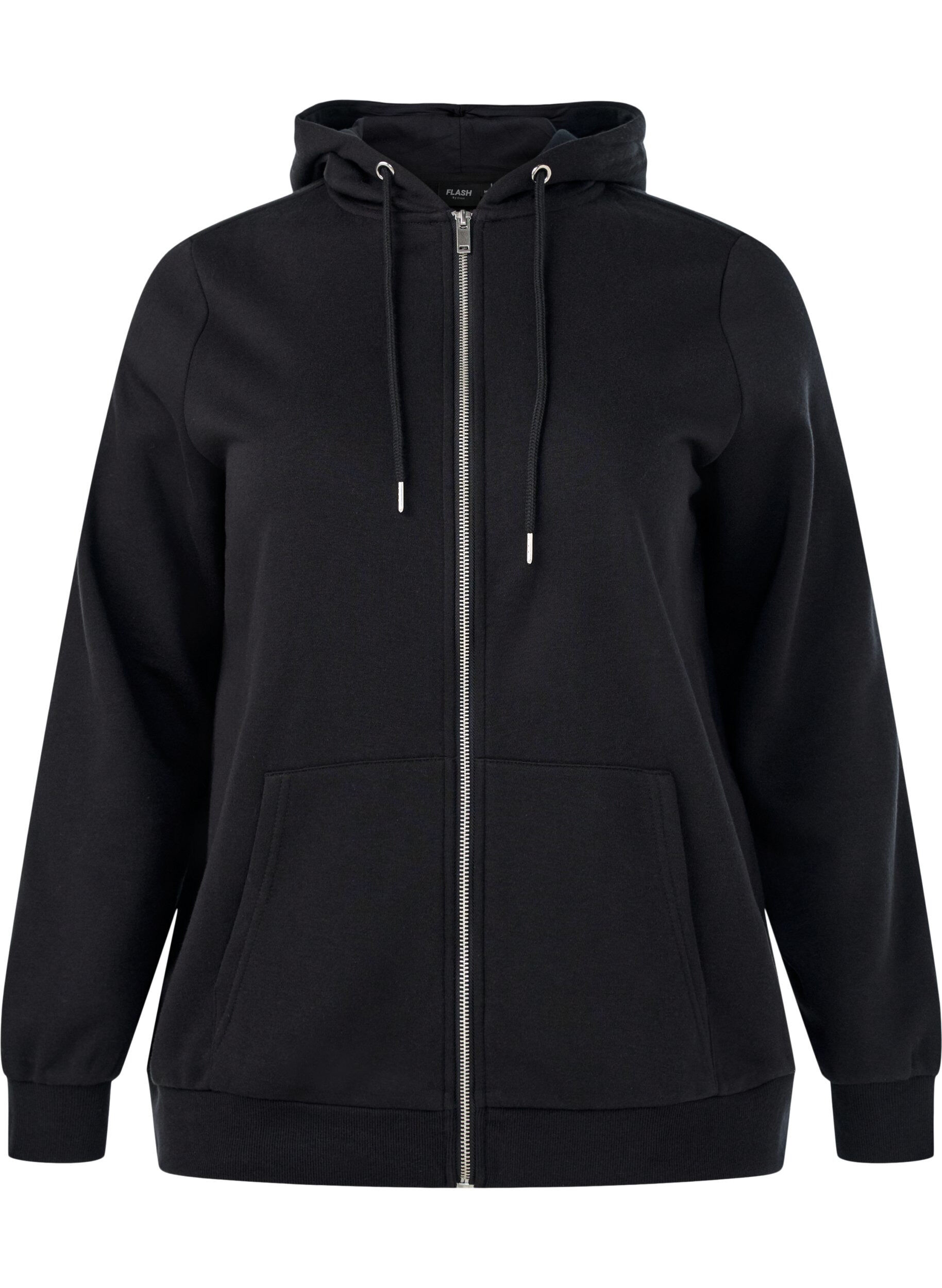 ZizziSweat &agrave; capuche zipp&eacute; avec poches, Noir, Packshot image number 0
