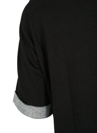 Robe de survêtement à manches courtes avec poches, Black, Packshot image number 3