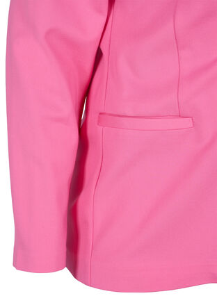 Blazer simple avec bouton et poches décoratives, Azalea Pink, Packshot image number 3