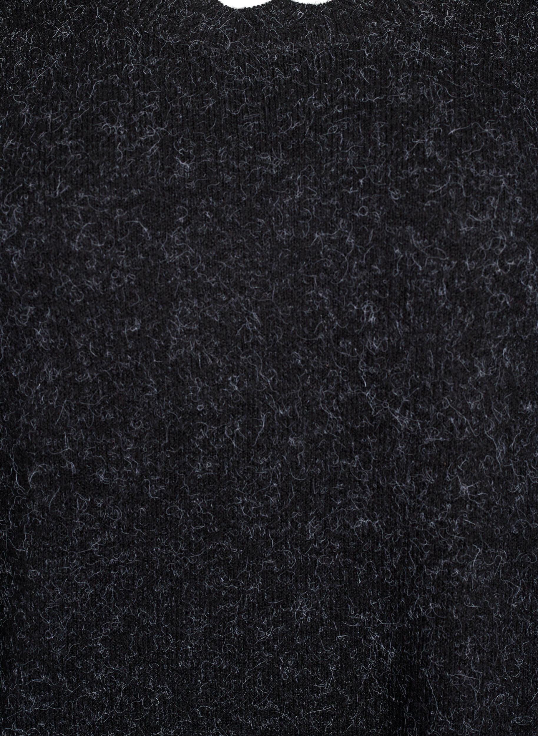 ZizziKorte gebreide jurk met golvende zoom en splitjes, Grijs, Packshot image number 2