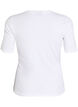 Basic rib T-shirt met ronde hals, Wit, Packshot image number 1