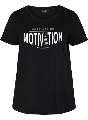 Trainingsshirt met print, Black More Action, Packshot image number 0