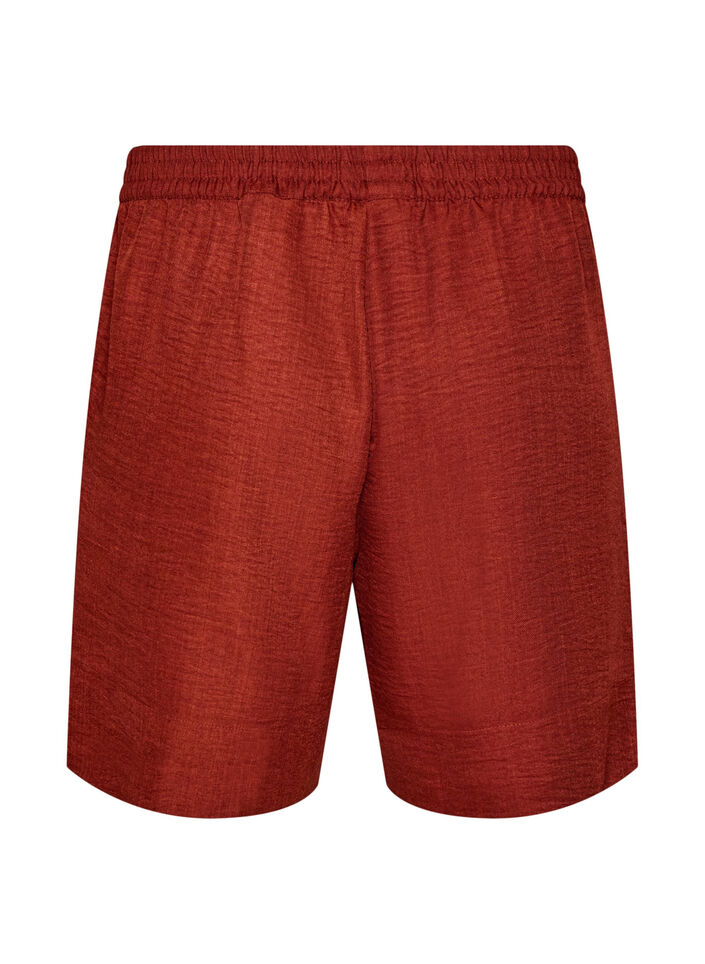 Korte broek met zakken en hoge taille, Rood, Packshot image number 1