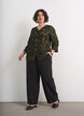 Blouse met rafelige draden en textuur, Groen, Model image number 1