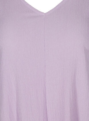 Jurk met pofmouwen en v-hals, Purple Rose, Packshot image number 2