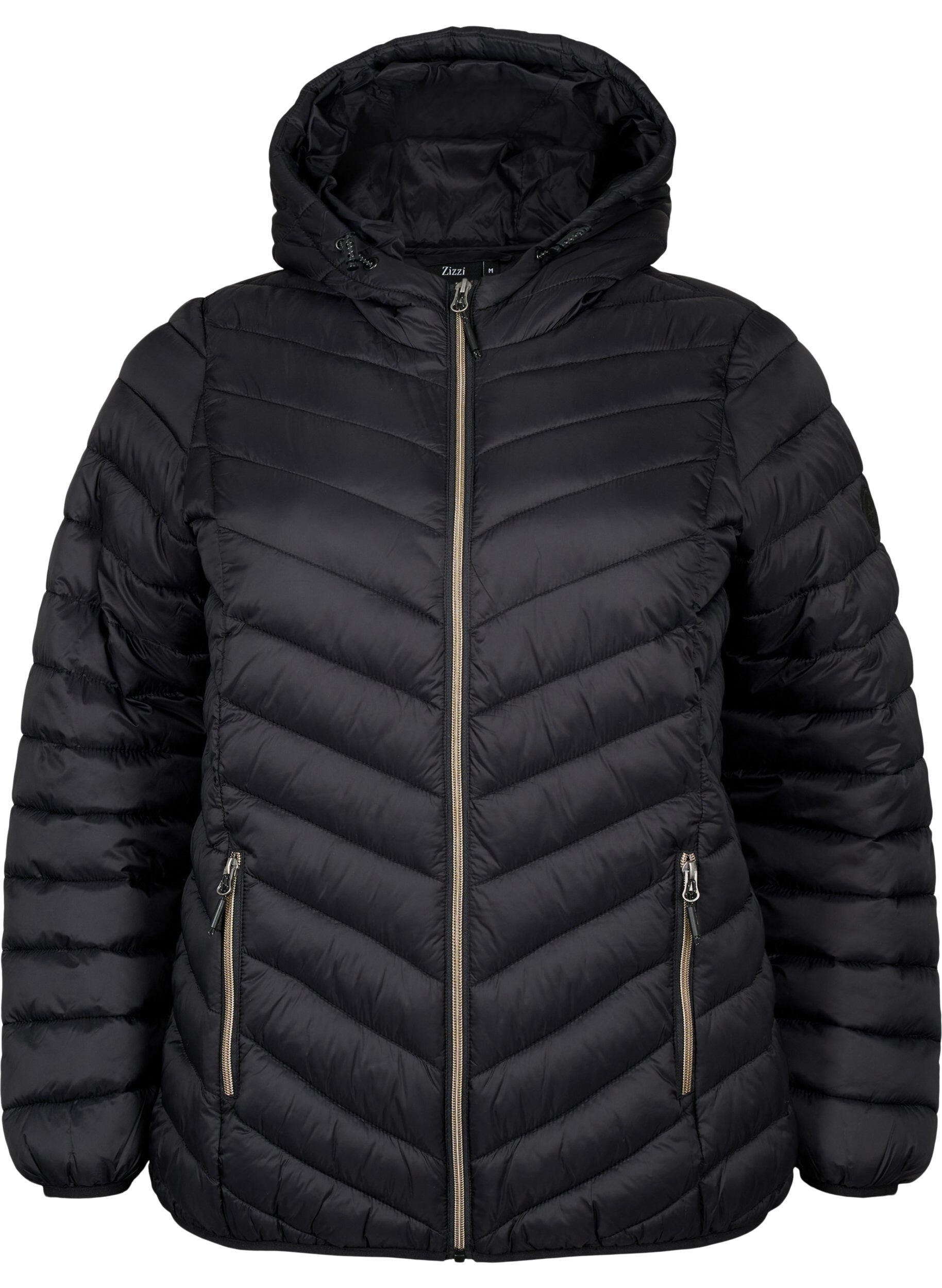 ZizziDoudoune l&eacute;g&egrave;re matelass&eacute;e &agrave; capuche, Noir, Packshot image number 0