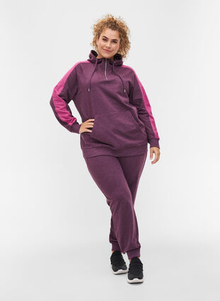 Pantalon de jogging ample avec poches, Blackberry Wine, Model image number 0