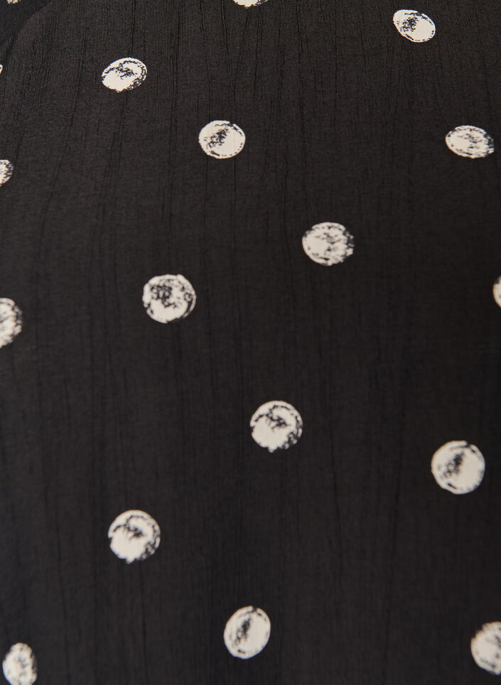 Robe courte en viscose avec manches ballon, Charbon, Packshot