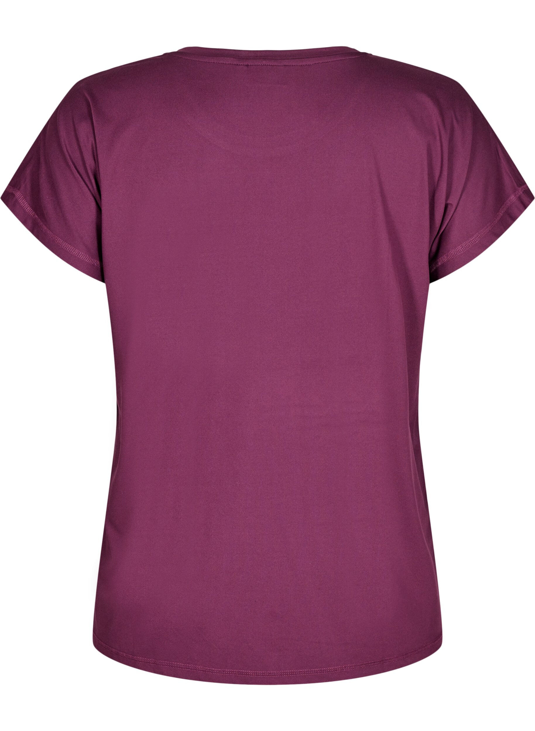 Zizzi T-shirt de sport uni, Violet, Packshot image number 1