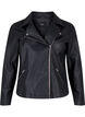 Bikerjack in imitatieleer, Zwart, Packshot image number 0