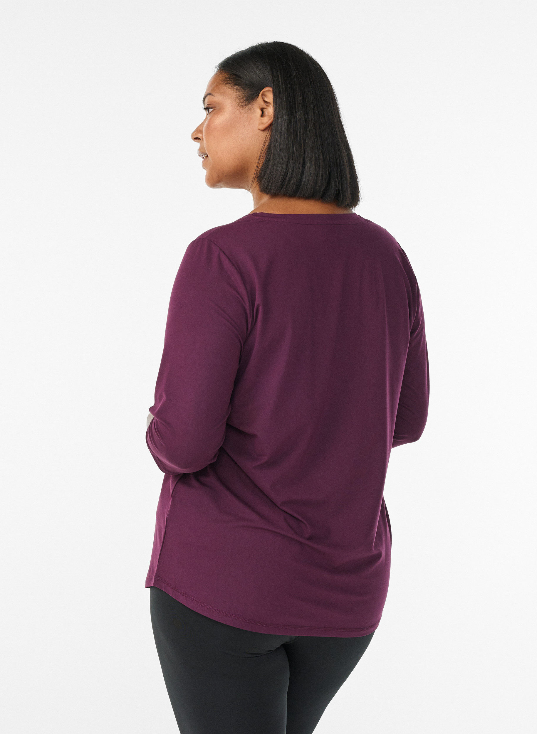 ZizziTraining blouse met 3/4 mouwen, Paars, Model image number 2