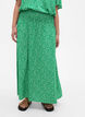 FLASH - Maxi rok in viscose met smokwerk, Groen, Model image number 3
