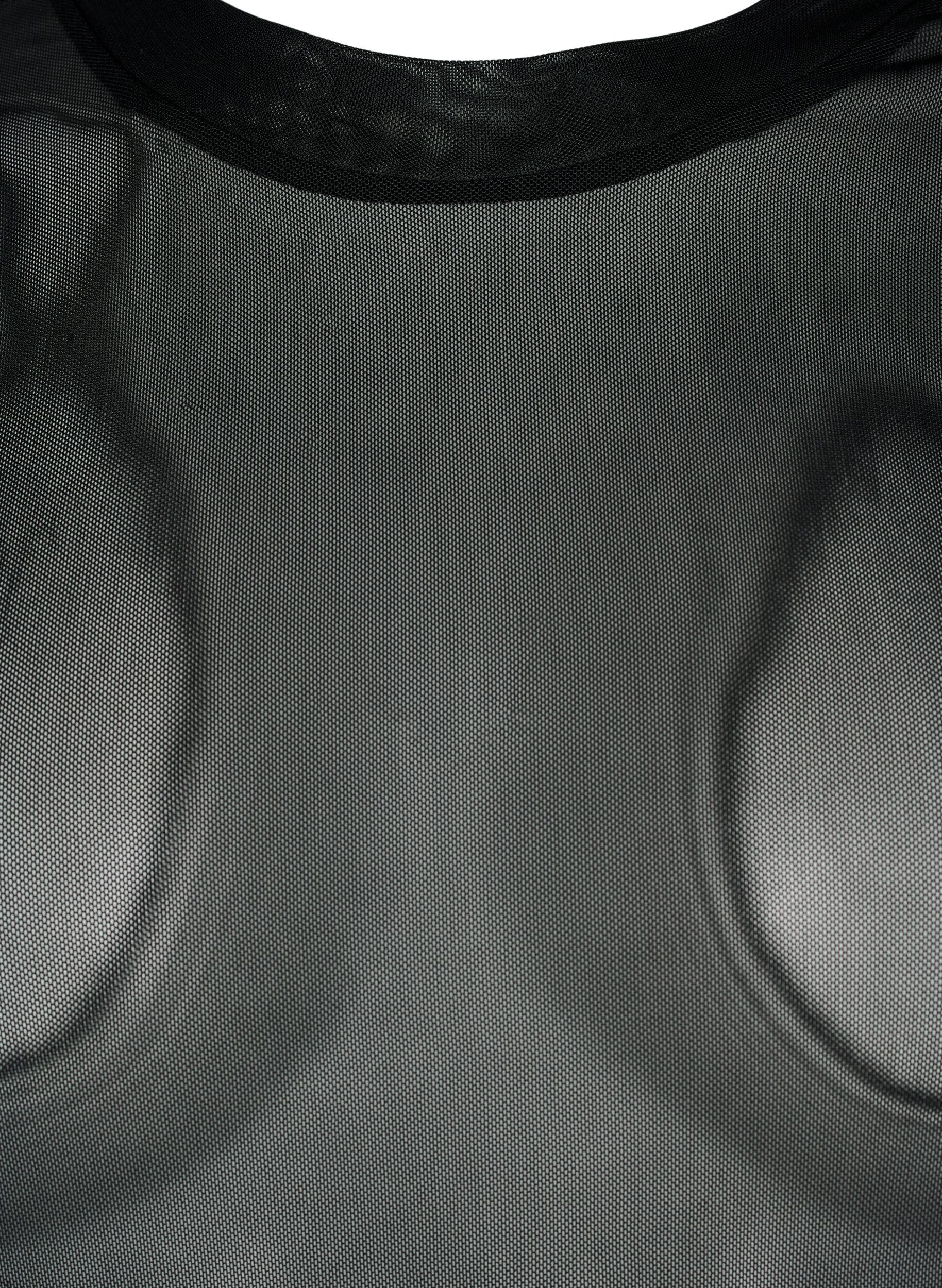 ZizziMesh blouse met stippen, Zwart, Packshot image number 2