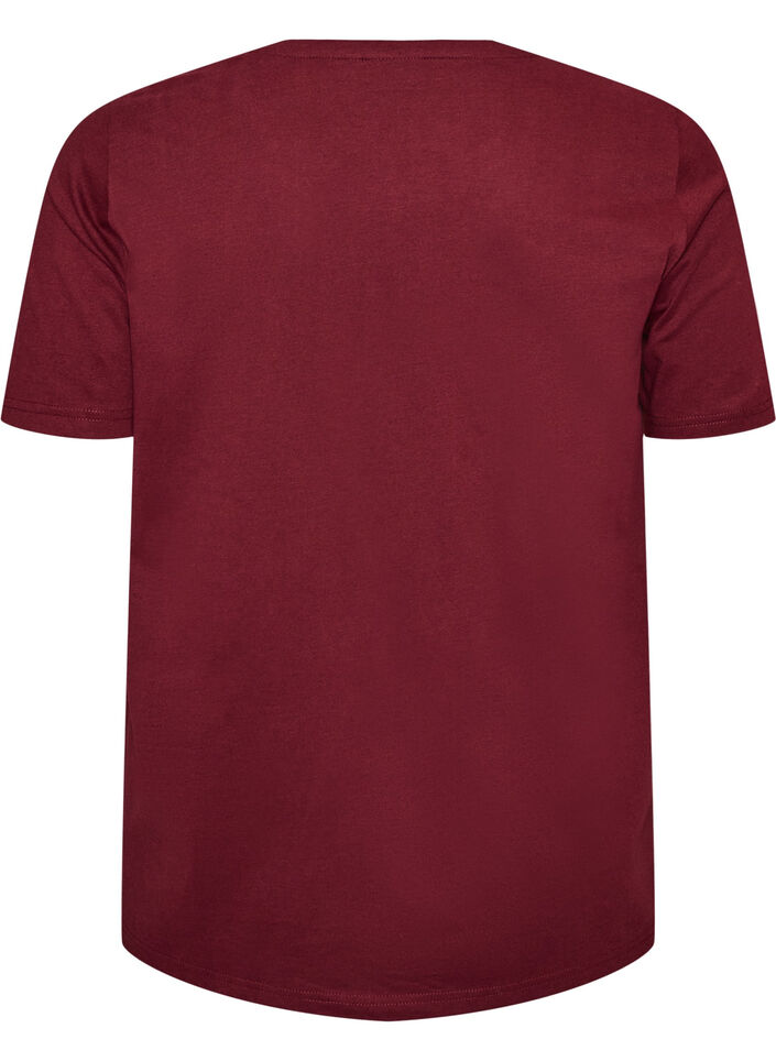 T-shirt met motief, Rood, Packshot image number 1