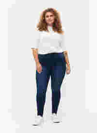 Super slim Amy jeans met hoge taille, Blue denim, Model